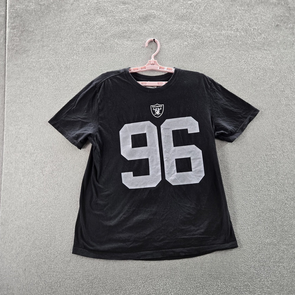 Las Vegas Raiders Men Shirt L‎ Black Nike Clelin Ferrell 96 Short Sleeve Tee